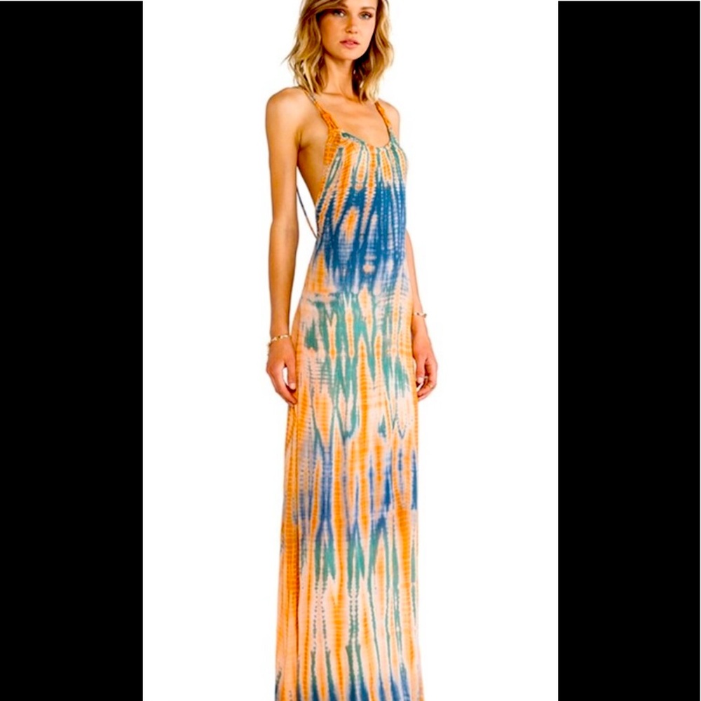Lovers and Friends tie dye bohemian maxi dress Xs